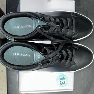 Ted Baker Black Leather Sneakers